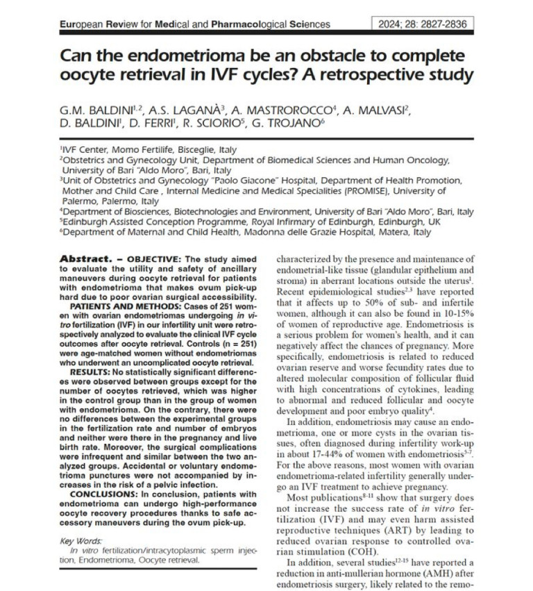 Endometriosi e cicli di IVF